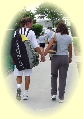 supporting boyfriend Xavier Malisse of Belgium at ATP Orlando 2000  2000 TennisHit.com