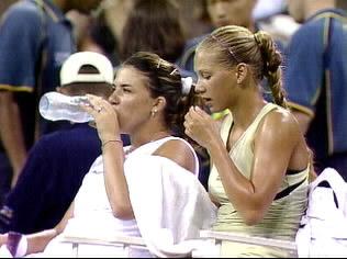 US Open 2000: 2R doubles with Anna Kournikova