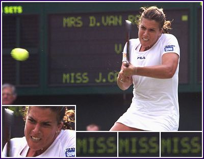 Wimbledon 2000: 1R def. Van Roost 6-2 6-4. Taken from the official Wimbledon website http://www.wimbledon.org.